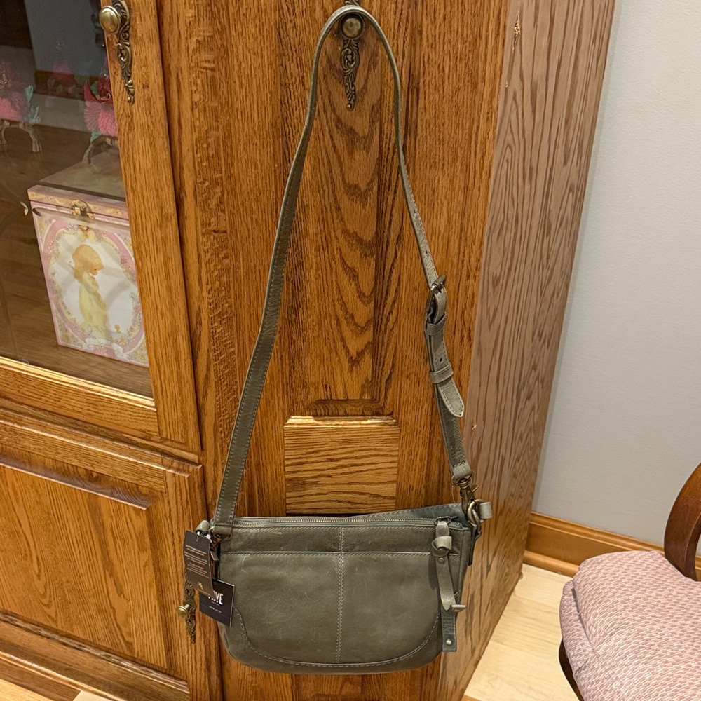 Frye Olive Leather Crossbody Bag